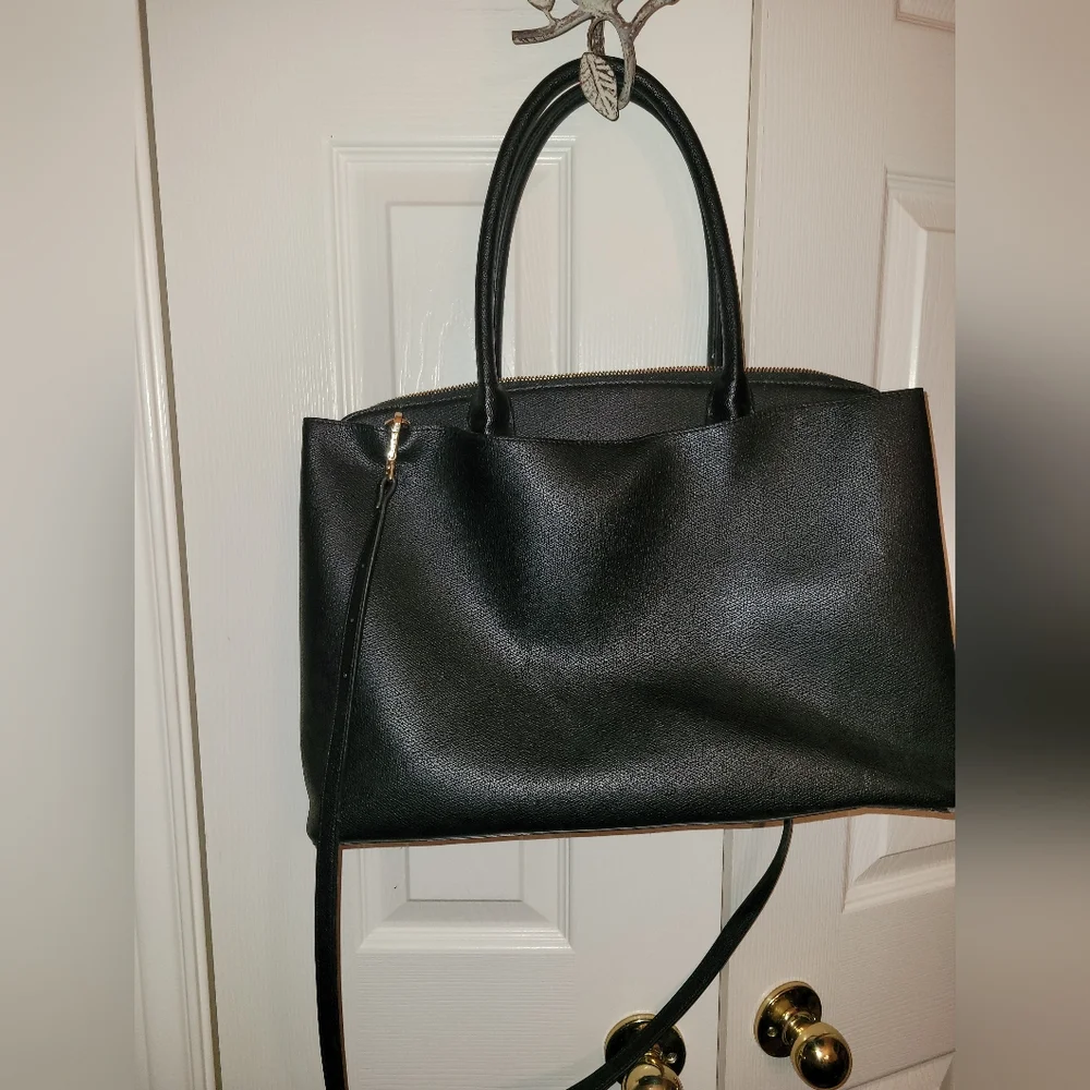 A new day black solid bag